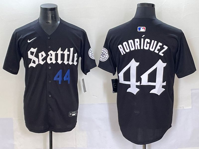 Men 2025 Seattle Mariners #44 Rodriguez Five generations Joint Name Nike MLB Jersey style 3